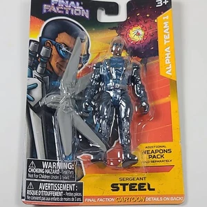 Figura de acción Final Faction Alpha Team 1 sargento de acero 4" totalmente nueva, sellada - Imagen 1 de 6