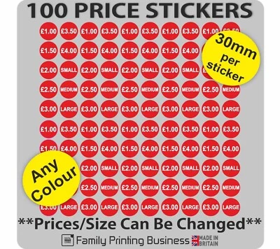 DIGITAL IMAGE LOUNGE PRICE STICKERS - 100 Vinyl Stickers - 30mm Self Adhesive Labels - ICE CREAM VAN