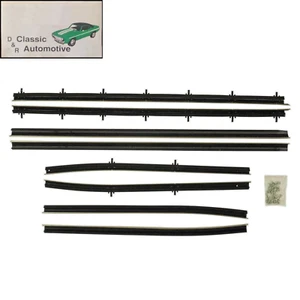 1968-1972 Chevy II Nova Coupe OE Fuzzy Style 8pc Window Felt Sweeps Weatherstrip - Picture 1 of 1