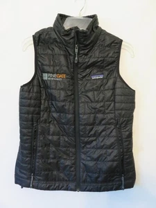 Chaleco acolchado negro Patagonia para mujer pequeño acolchado aislante *Logotipo de la empresa* - Imagen 1 de 10