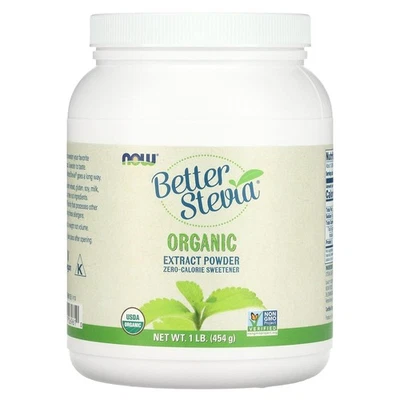 Now Foods Better Stevia Certified Organic Extract Powder 1 Lb (454 G) Powder - Image 1 of 2