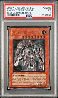 PSA 1 PR 1ST EDITION ULTIMATE RARE Ancient Gear Golem TLM-EN006 YUGIOH - Image 1 of 2