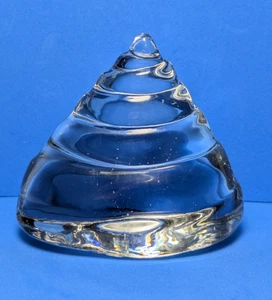 Classic Gag Gift Clear Glass Pooh Emoji Paperweight - 11 oz - 3 1/4" tall - Picture 1 of 7