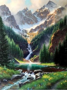 Scenery Diamond Painting Kit for Adult Beginners 5d DIY Shape Crystal Diamond... - Picture 1 of 7