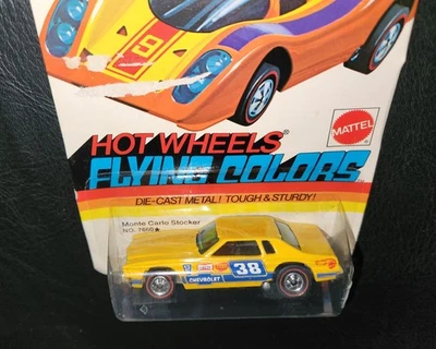 Chevrolet Hot Wheels Monte Carlo Stocker 1973 Flying Colors Mattel amarillo # 38 Foto 1 de 4