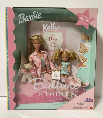2000 Mattel BARBIE AND KELLY Histórias para Dormir Três Ursinhos Brinquedos R Us NOVO - Imagem 1 de 4