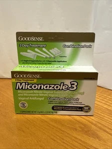 GoodSense Miconazol Nitrat Vaginalzäpfchen (200 mg) und Miconazol - Bild 1 von 3