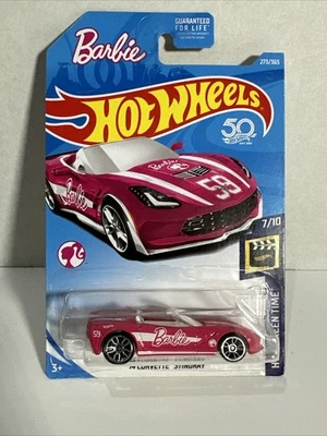 Hot Wheels '14 Corvette Stingray Barbie Pink HW Screen Time 7/10 New - Image 1 of 2