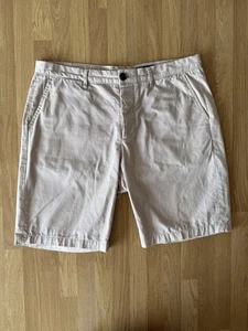 All Saints Colbalt Light Beige Chino Shorts Beige W34 Mens - Picture 1 of 5