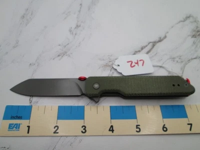 #247 Зеленый нож Micarta Swisstech Wurdig AUS-8 LinerLock - Изображение 1 из 4