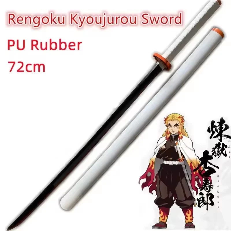 Demon Slayer 72cm Rengoku Kyoujuro Sword Top Weapons Cosplay Prop 2025 1:1 - NEW - Image 1 of 1