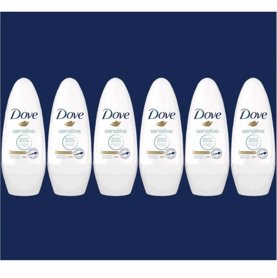 DOVE SENSITIVE ANTI-PERSPIRANT ROLL ON, FRAGRANCE-FREE, 40 ML / 1.35 OZ (6pack)✅ - Image 1 of 1