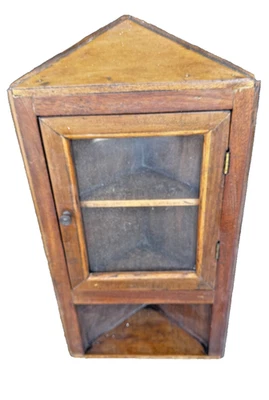 Antique Corner Wall Cabinet - Image 1 of 4