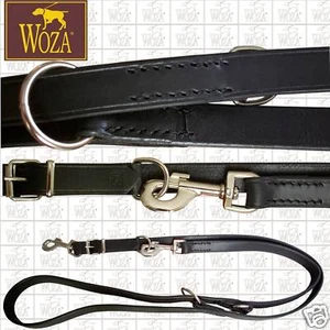 WOZA Premium Hundeleine Vollleder Rindleder Sattlernaht Runde Kanten Lead L21597 - Bild 1 von 1