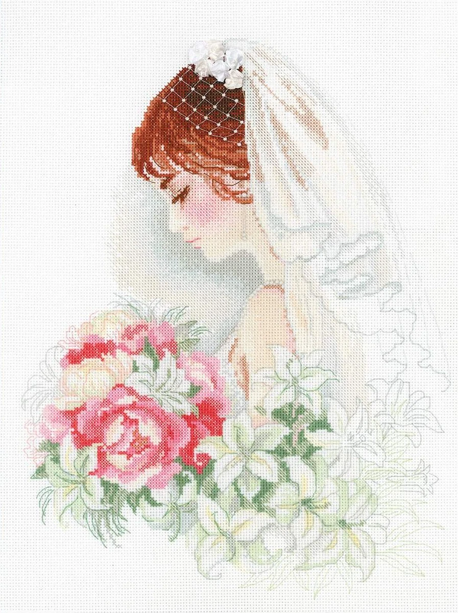 Cross Stitch Kit 1226 Lady With A Fan After G. Klimt's Painting