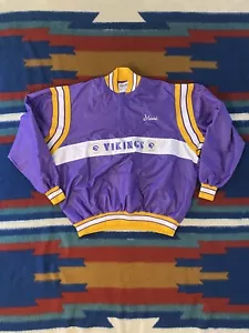 Delong Minnesota Vikings 1/4 Zip Pullover Windbreaker Jacket Mens 4X Long NFL - Picture 1 of 12