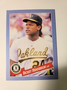 1993 Continental Baking Rickey Henderson HOSTESS BASEBALLS card #23 OF 32
