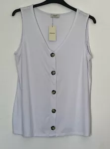 BNWT Papaya White Jersey Top Size 16  - Picture 1 of 5