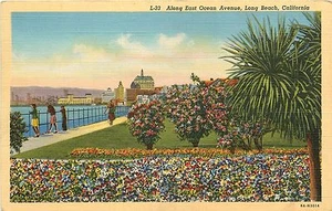 Entlang der East Ocean Avenue Long Beach Kalifornien Postkarte - Bild 1 von 2