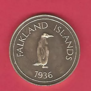 FALKLAND ISLANDS 1936 Abdicated Crown Pattern Proof---RARE MC-10 - Picture 1 of 2