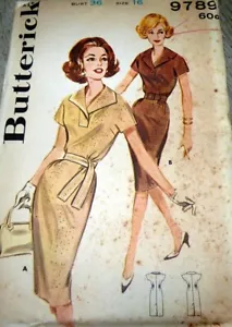 *LOVELY VTG 1950s DRESS BUTTERICK Sewing Pattern 16/36 FF - Picture 1 of 1