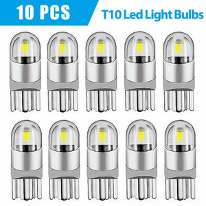 10Pcs T10 194 168 W5W LED Dome License Side Marker Light Bulbs 6500K Super White - Picture 1 of 12