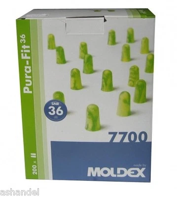 MOLDEX PuraFit®7700 200Paar/Box 36db Gehörschutzstöpsel Ohrenstöpsel grün/gelb