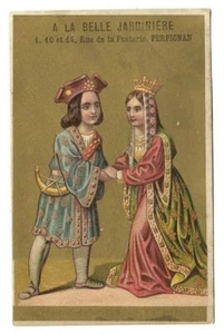 Prince et Princesse XVe - - Chromo A La Belle Jardinière - Trade card - Imagen 1 de 2
