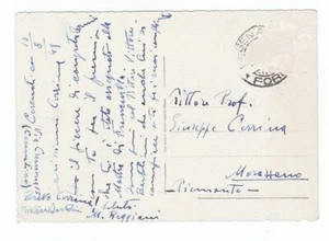 Cartolina autografo MAURO REGGIANI  e UGO VITTORE BARTOLINI pittore 1949 Cerrina - Picture 1 of 2