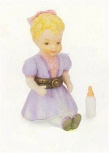 Midwest PHB Baby Doll Purple Dress Bottle Inside Porcelain Hinged Trinket Box N - Picture 1 of 1