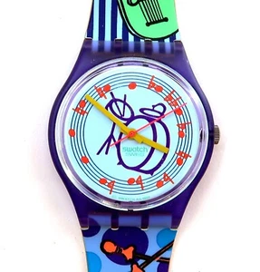 NEW Swatch Watch TUBA GV104 Gents New Battery Installed ~ NO CASE OR PAPERS - Picture 1 of 8