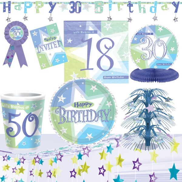 111 Decorazioni Compleanno Tema Cane Blu Per Bambini - Stoviglie Per 10 Persone, Palloncini, Tovaglia - Foto 3