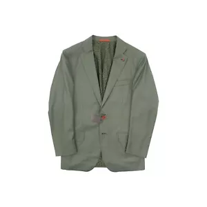 $5500 ISAIA NAPOLI Olive Green Hand-Sewn Suit Fine Wool 130's 42 US / 52 EU 8R - Picture 1 of 9