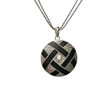 Collar con cuadro medallón Brighton amor milagroso colgante largo cadena reversible Foto 1 de 4