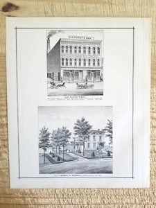HW PUTNEY & SONS,LYONS/GEORGE E RUSSELL RES,HURON,NY.1887 13.7" x 11.5 ART PRINT - Picture 1 of 3
