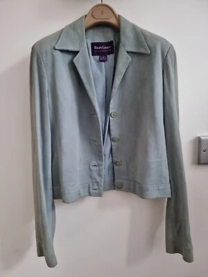 Ralph Lauren Collection Purple Label Vintage Blue Suede Jacket - Image 1 of 4