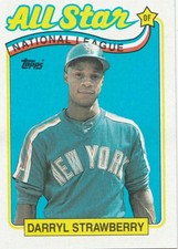 Darryl Strawberry New York Mets Topps # 390 1989 Baseball Card
