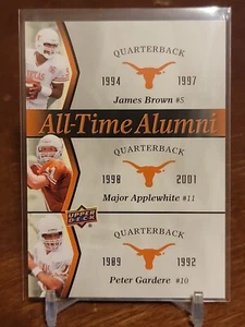 2011 UD Texas All-Time Alumni Trios James Brown/Major Applewhite/Peter Gardere - Picture 1 of 2