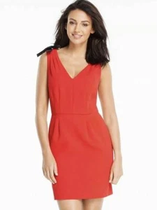 Brandneu mit Etikett Michelle Keegan rotes Minikleid mit Schleife und V-Ausschnitt Größe 10 - Bild 1 von 4