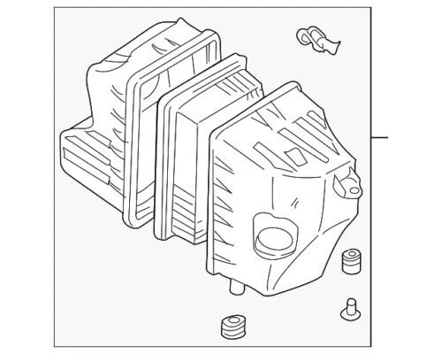 Filtro de aire y carcasa Mariner originales Ford Mercury 2005-2007 7L8Z-9600-BBRM Foto 1 de 2