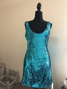 ASOS Design Scoop Mini Dress In Teal Size 6 - Picture 1 of 8