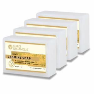 Khadi Organique Handmade Jasmine Soap With Essential Oil Pack Of 4 ( 75 gm )