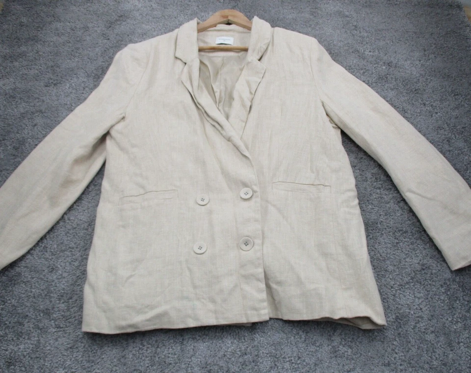 Nude Lucy Jacket Marvin Blazer XXL 2XL Linen Office Business/Career Wear Oat - Image 1 of 4