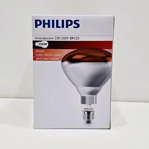 Philips Infrared Lamp 250W 220V BR125 E26 E27 Light Heat Massage Bulbs - Picture 1 of 2