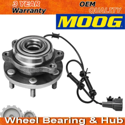 Buje y cojinete de rueda delantera Moog para Nissan Frontier Xterra 05-19 05-15 4x4 6 tacos Foto 1 de 4