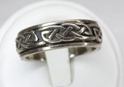 Anillo giratorio vintage Peter Stone nudo celta esterlina talla 10 Foto 1 de 4