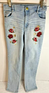 365 kids from garanimals girls size 8 embroidered jeans - Picture 1 of 3