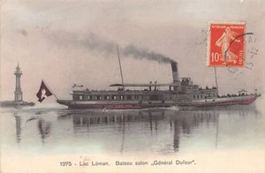 Suisse - Lac Léman (GE) Bateau-Salon Dufour - Dampfer - Ed. Phototypie Co 1975 - Imagen 1 de 2