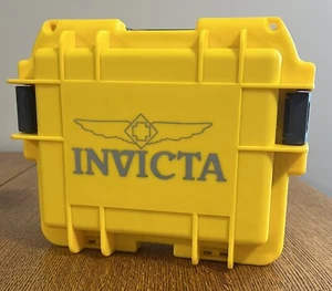 Invicta Yellow Plastic Watch Box Case - Picture 1 of 4
