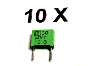 1nF, 1000pF, 630V-, 220V~, 20%, RM7,5, ROE, MKT1818, MKT1818210255, 10 Stück - Picture 1 of 2